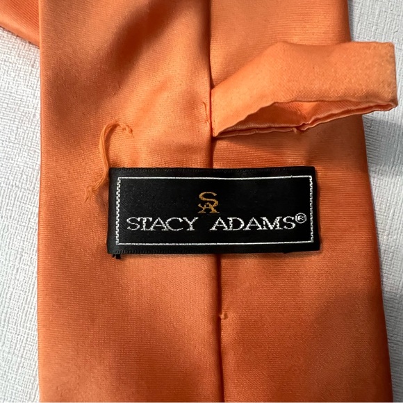 Stacy Adams Men’s Necktie Orange - Picture 5 of 6